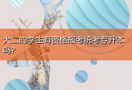 大二的學(xué)生有資格報(bào)考統(tǒng)考專(zhuān)升本嗎？