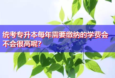 統(tǒng)考專升本每年需要繳納的學(xué)費會不會很高呢？