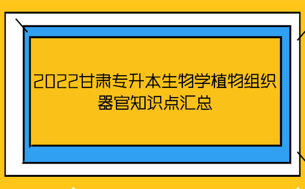 2022甘肅專升本生物學(xué)植物組織器官知識點(diǎn)匯總 2022甘肅專升本生物學(xué)植物組織器官知識點(diǎn)匯總