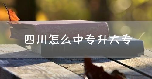 四川怎么中專升大專？(圖1)