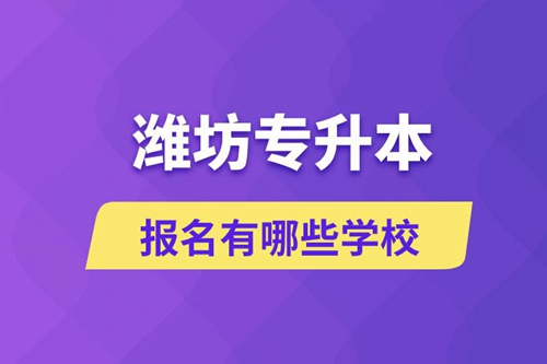濰坊專升本報(bào)名有哪些學(xué)校？