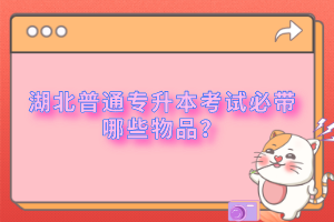湖北普通專升本考試必帶哪些物品？