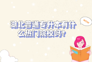湖北普通專升本有什么熱門院校嗎？