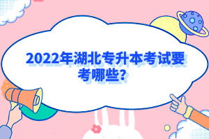 2022年湖北專升本考試要考哪些？