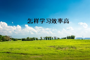 怎樣學(xué)習(xí)效率高